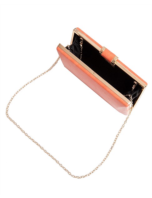 Orange Textured Clutch With Clasp Gregory Ladner Promotions in 2022 ...