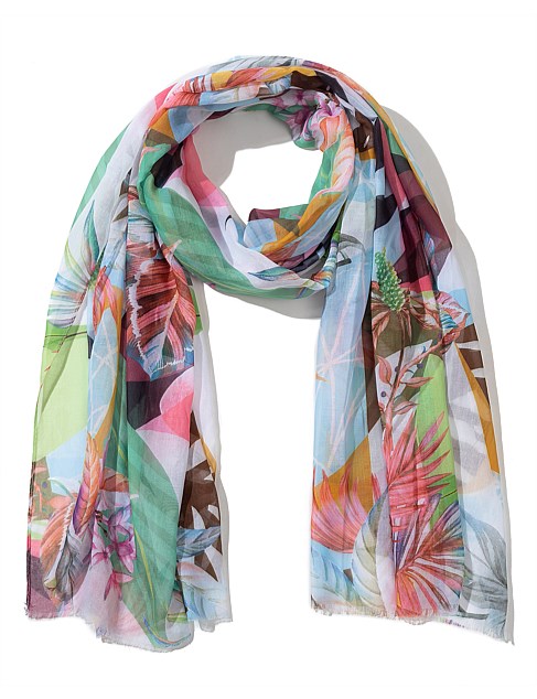 At Great Prices TROPICAL PRINT SCARF Gregory Ladner Discount - top ...