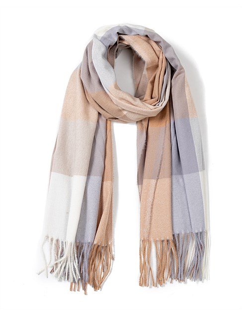 CHECK SCARF WITH FRINGING Gregory Ladner Promotions online shop | free ...